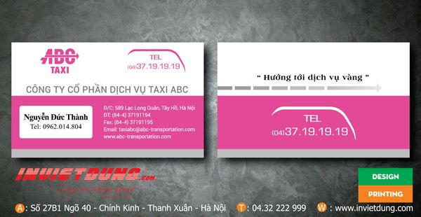 30 Mẫu card visit taxi đẹp. In card visit taxi giá rẻ tại Hà Nội.